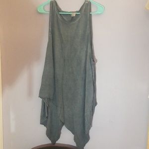 Blue asymmetrical top